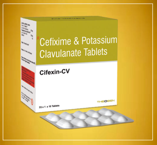 CIFEXIN-CV TAB 10'S ( Cefixime (200Mg) + Potassium Clavulanate (125Mg) ) By Theon