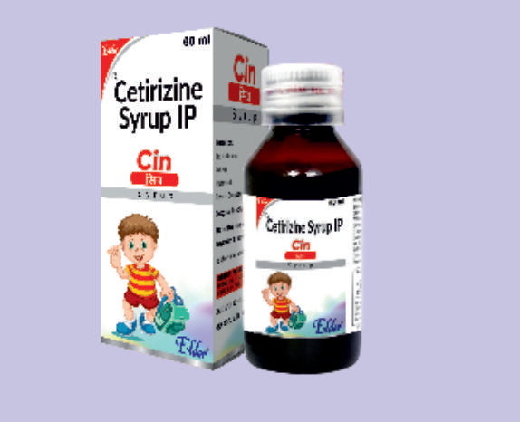 CIN SYP 60ML ( Cetrizine Hydrochloride I.P. 5mg, Flavoured Syrupy base q.s. ) by Elder