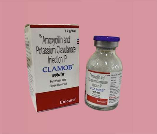 Clamob Iv 1.2Gm ( Amoxycillin + Clavulanic Acid 1.2 Gm ) By Emcure