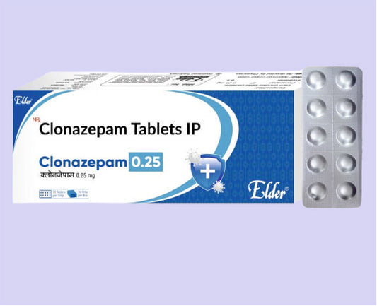 CLONAZEPAM 0.25  TABS 10'S ( Clonazepam 0.25mg ) by Elder