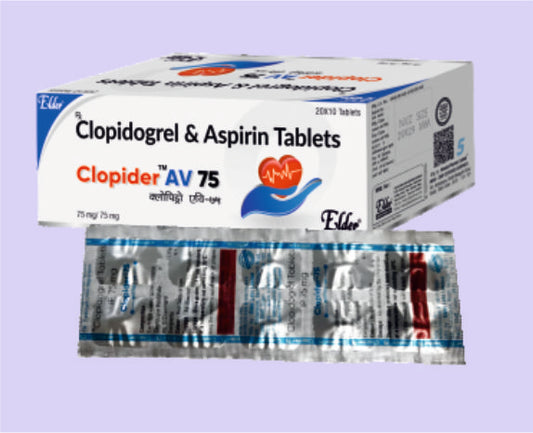 CLOPIDER  AV 75 (75/75 MG) 10'S ( Clopidogrel 75mg+Asprin 75 mg ) by Elder