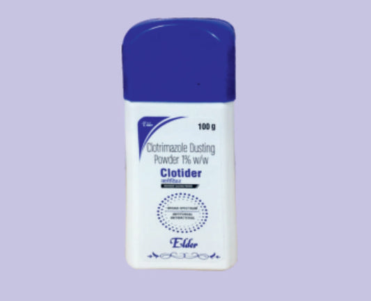 CLOTIDER DUSTING POWDER 100 GM ( Clotrimazole 1% w/w ) by Elder