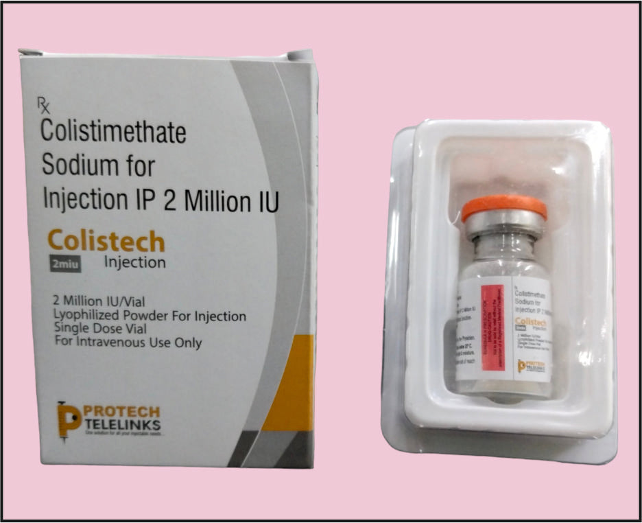 COLISTECH-2 MIU VIAL ( Colistimethate Sodium (2Million Iu) ) by Protech