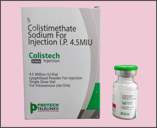 COLISTECH-4.5 MIU VIAL ( Colistimethate Sodium (4.5Million Iu) ) by Protech