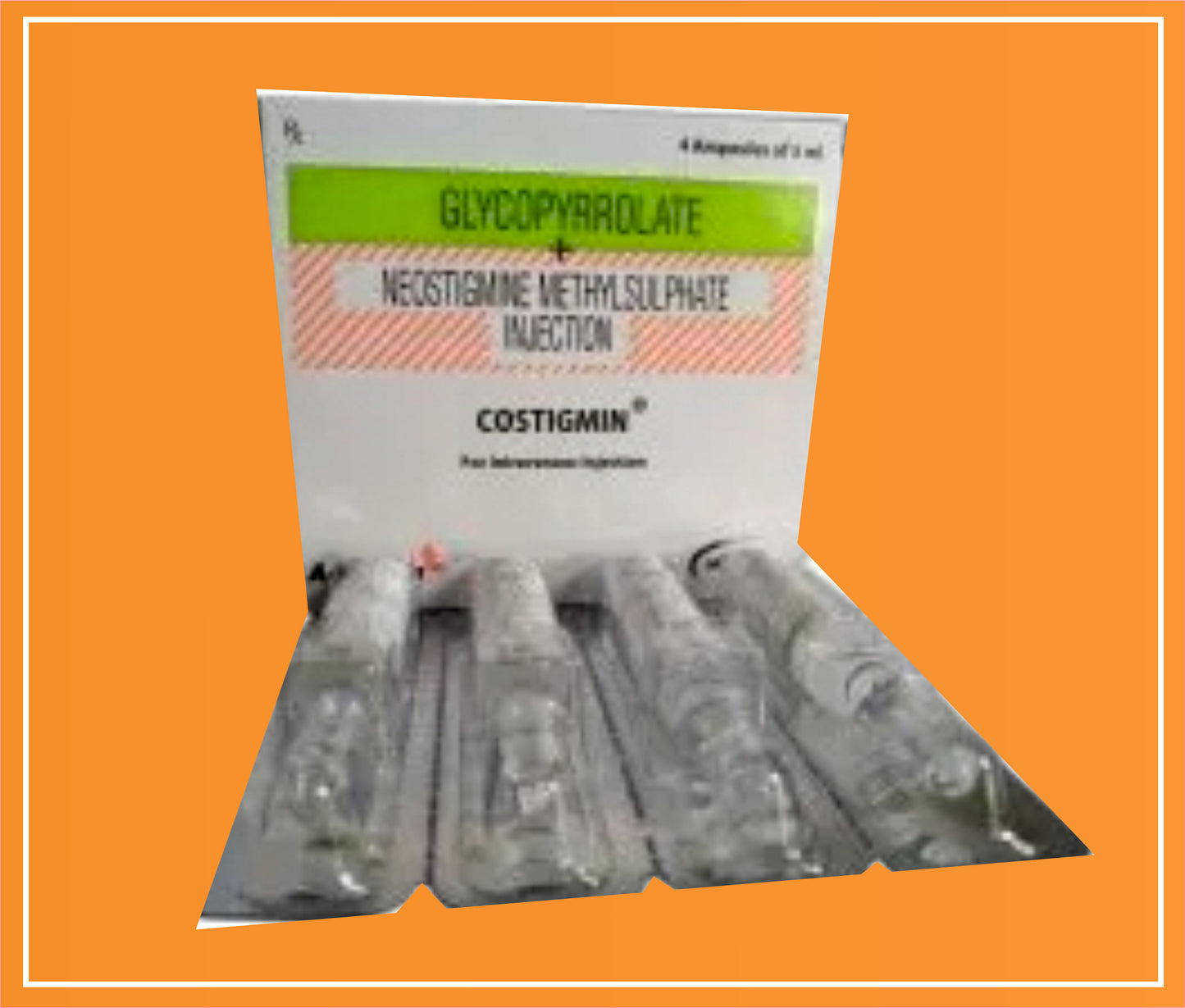 Costigmin 5Ml ( Glycopyrrolate (0.5Mg) + Neostigmine (2.5Mg) ) by Naprod