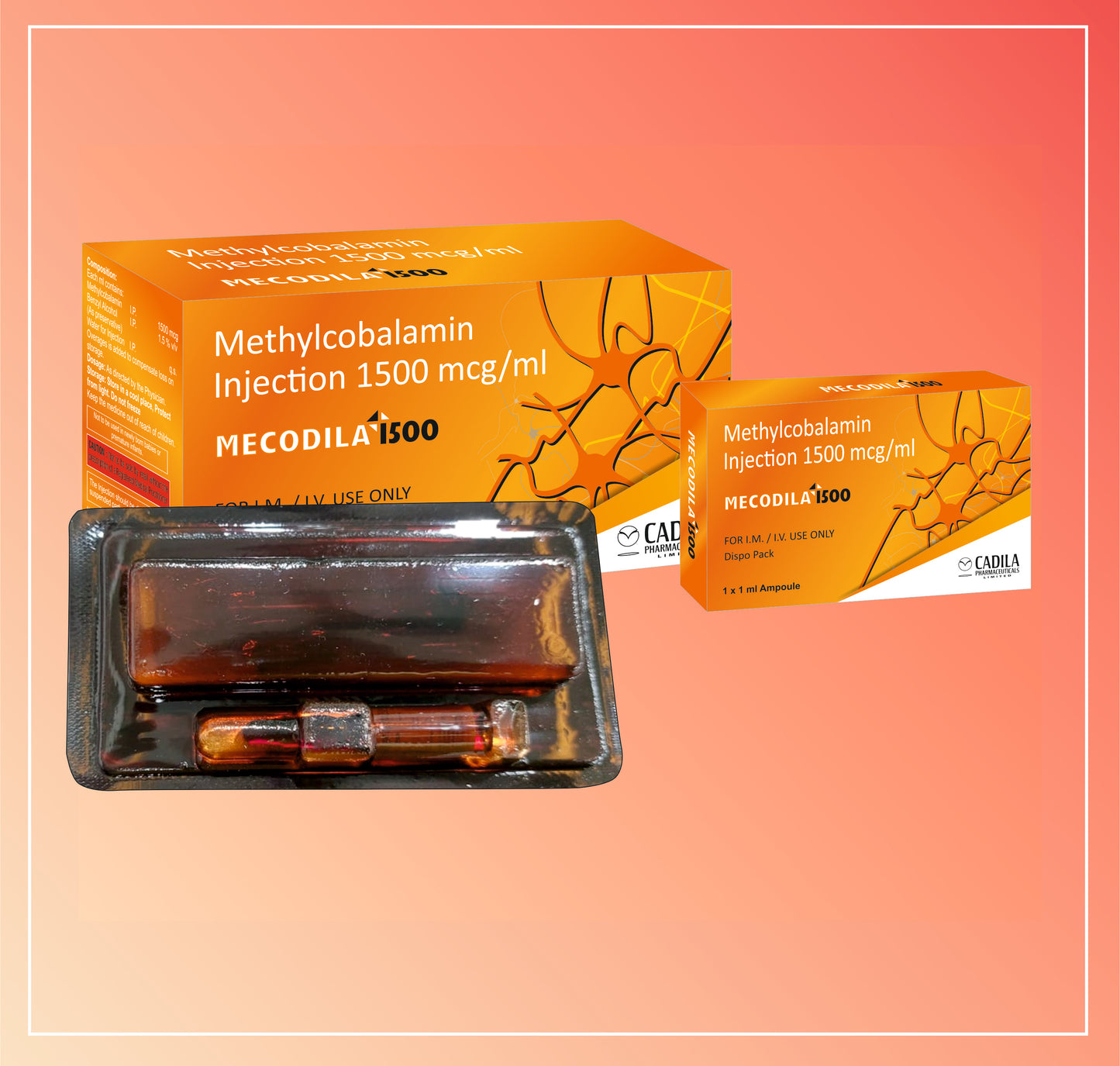 MECODILA 1500 AQ PFS (1 ML) Mecobalamin 1500 mcg 1 ml - Prefilled Syringe