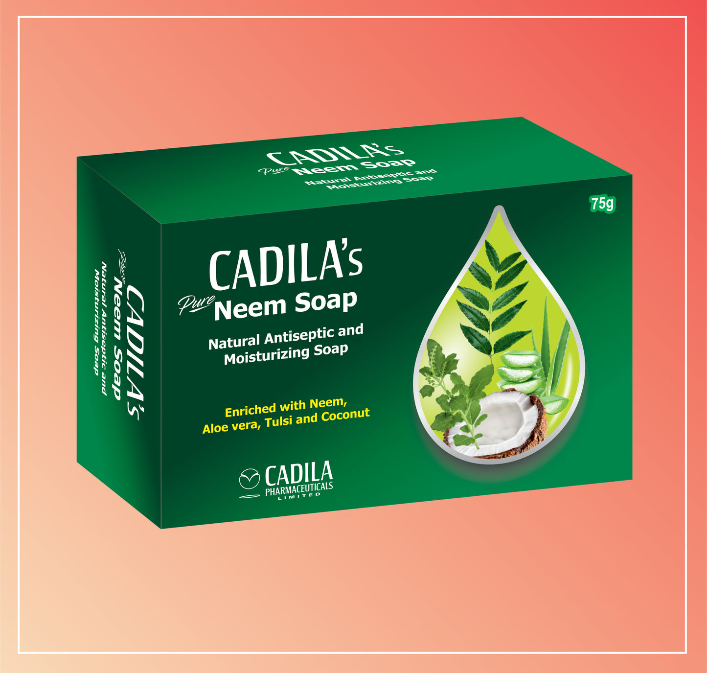 CADILA'S PURE NEEM SOAP 75GM (75 GM) NEEM SOAP