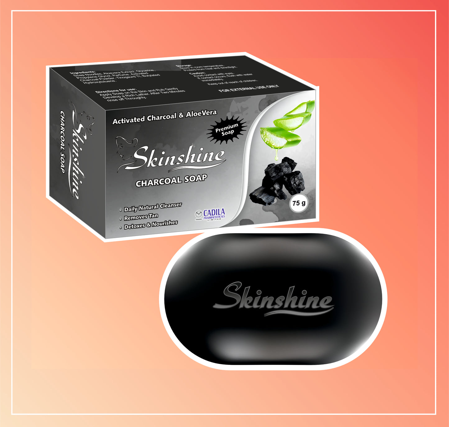 SKINSHINE CHARCOAL SOAP (1 NO.) Charcoal Soap