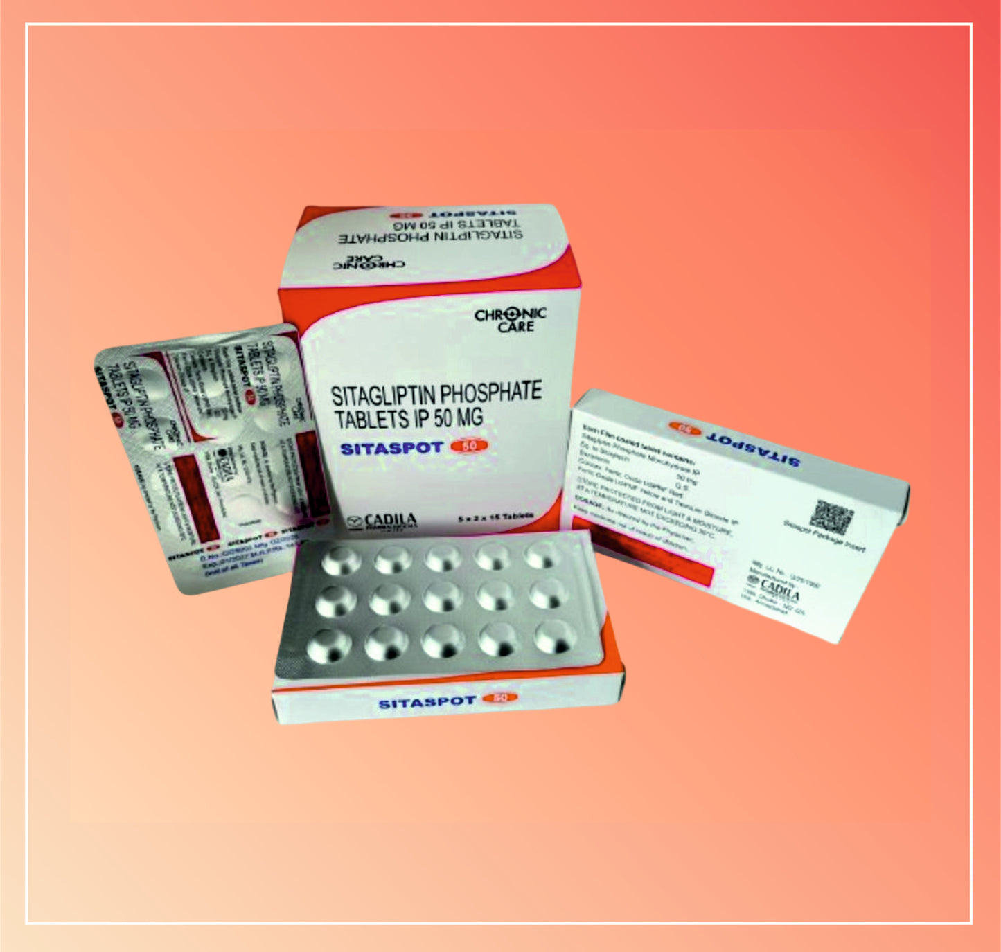 SITASPOT 50 TAB 10X15 T (10X15 T) Sitagliptin Phosphate 50mg Tab