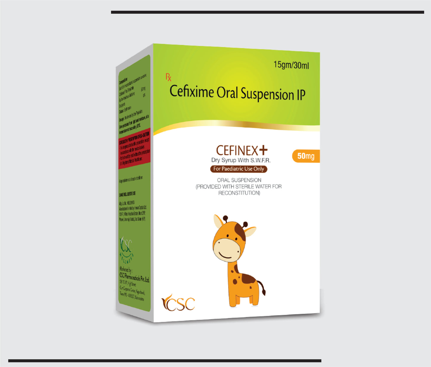 Cefinex + (30 ml) Cefixime 50 mg by Csc