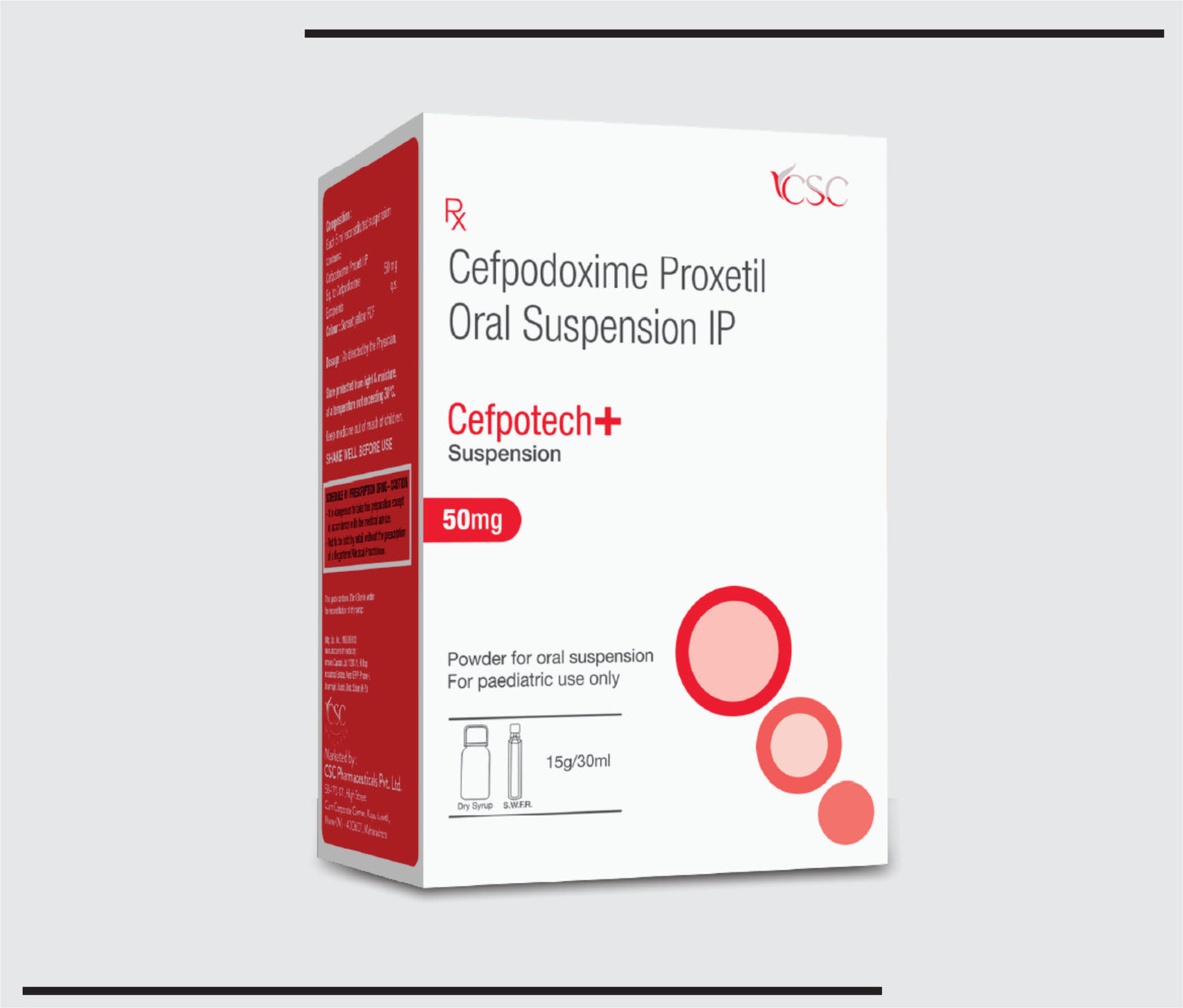 Cefpotech + (30 ml) Cefpodoxime 50 mg by Csc
