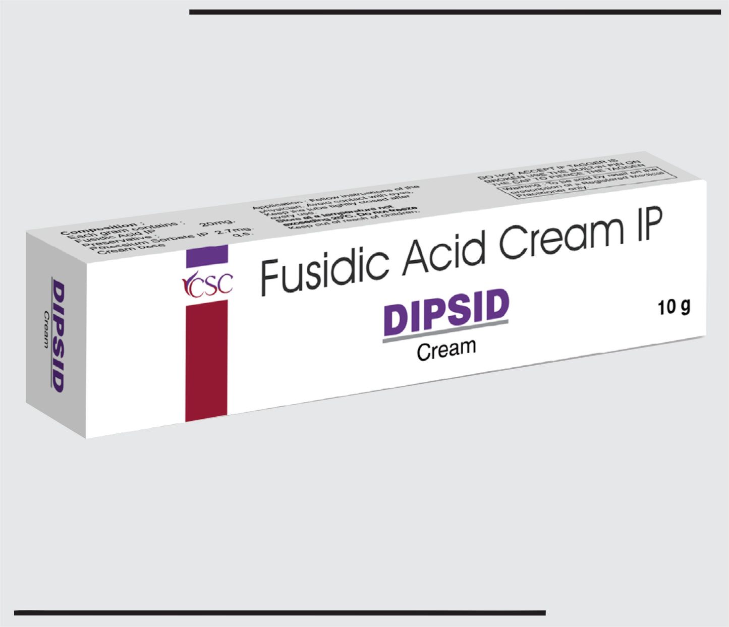 Dipsid (10g) Fusidic Acid Cream by CSC