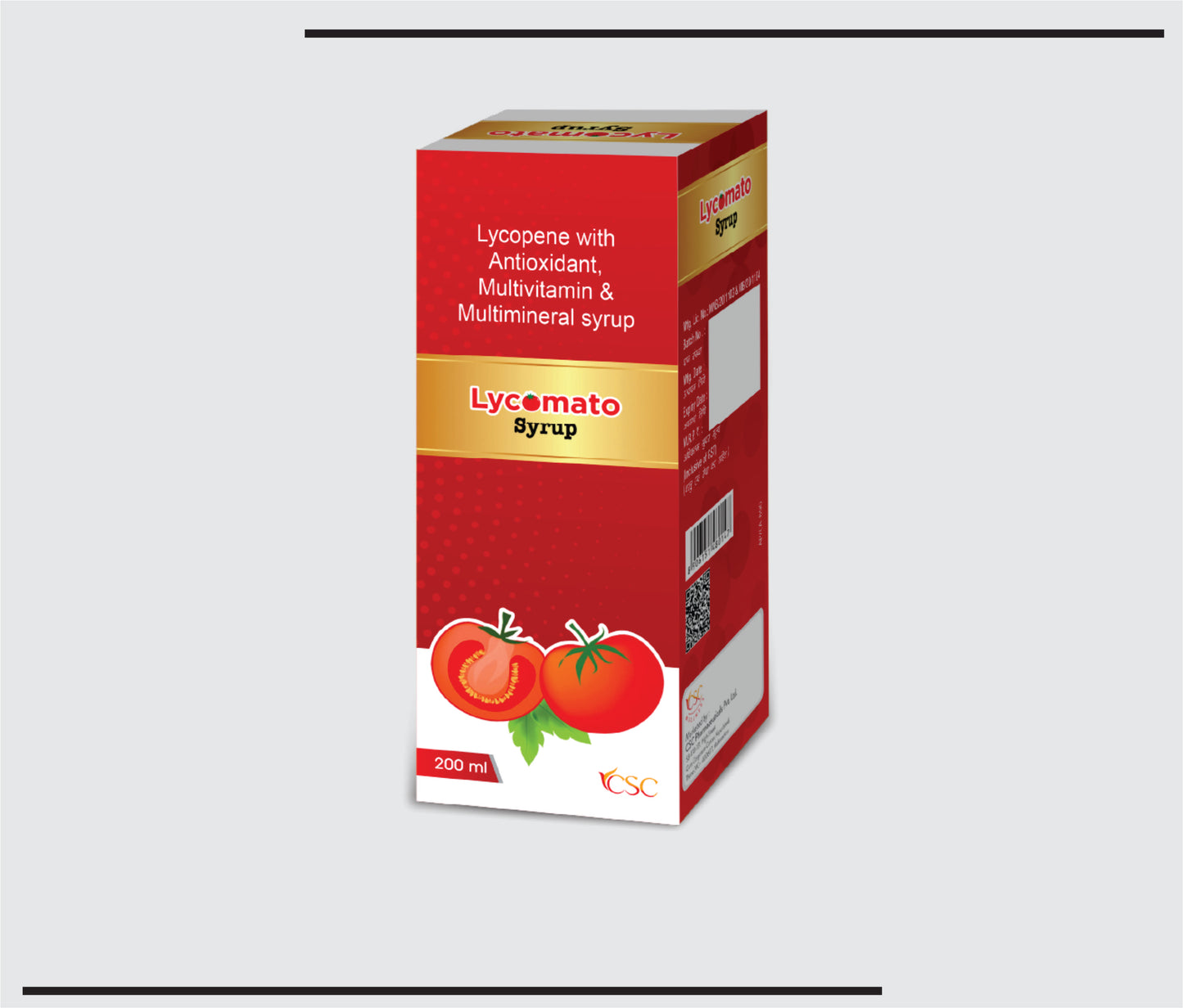 Lycomato 200ml (200ml) Lycopene With Vitamins and Minerals Syrup by CSC
