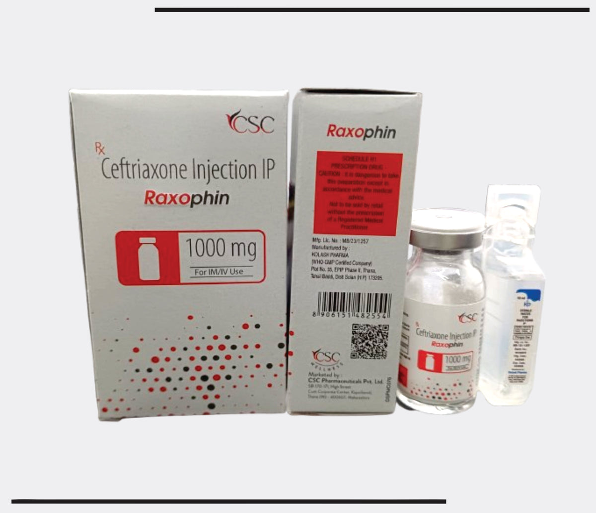 Raxophin (Vial) Ceftriaxone 1 g by Csc