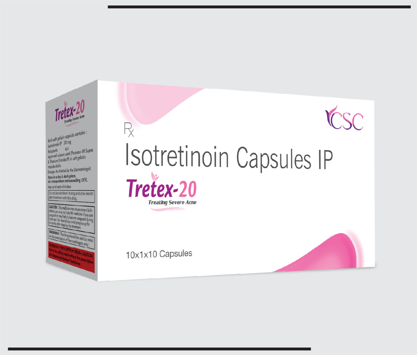 Tretex 20 (10x1x10) Isotretinoin 20 mg by Csc