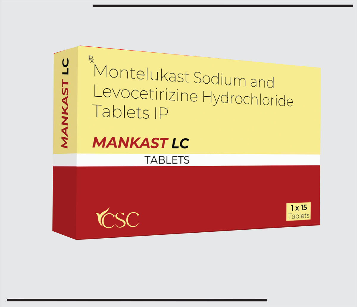 Mankast LC (10x1x15) Levocetirizine 5 mg, Montelukast 10 mg by Csc