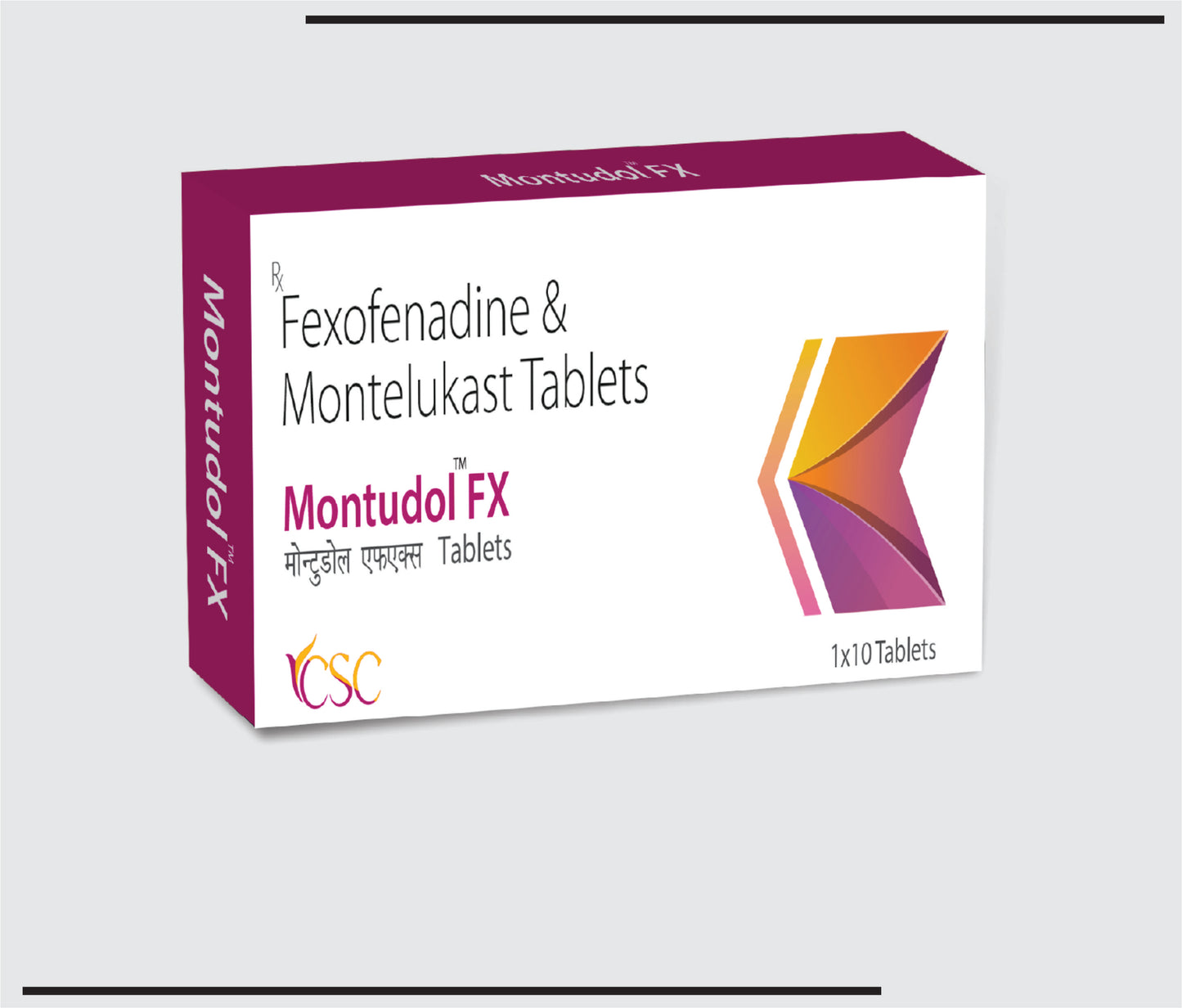 Montudol FX (10x1x10) Montelukast Sod. 10 mg + Fexofenadine Hcl 120 mg by CSC