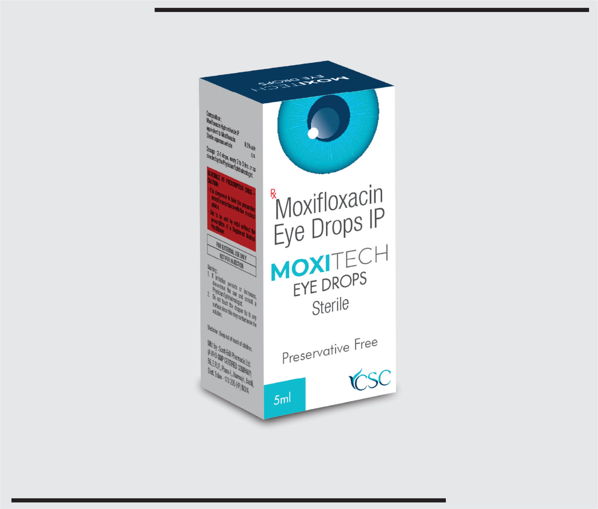 Moxitech (5 ml) Moxifloxacin Eye Drops by Csc