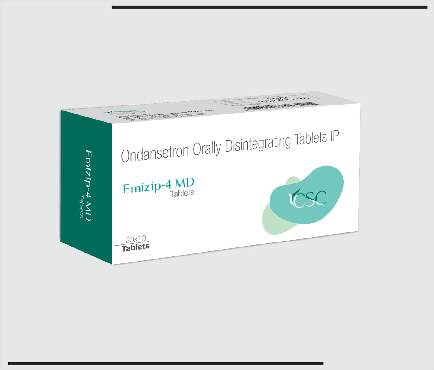 Emizip-4 MD (20x10) Ondensetron 4mg tablets by CSC