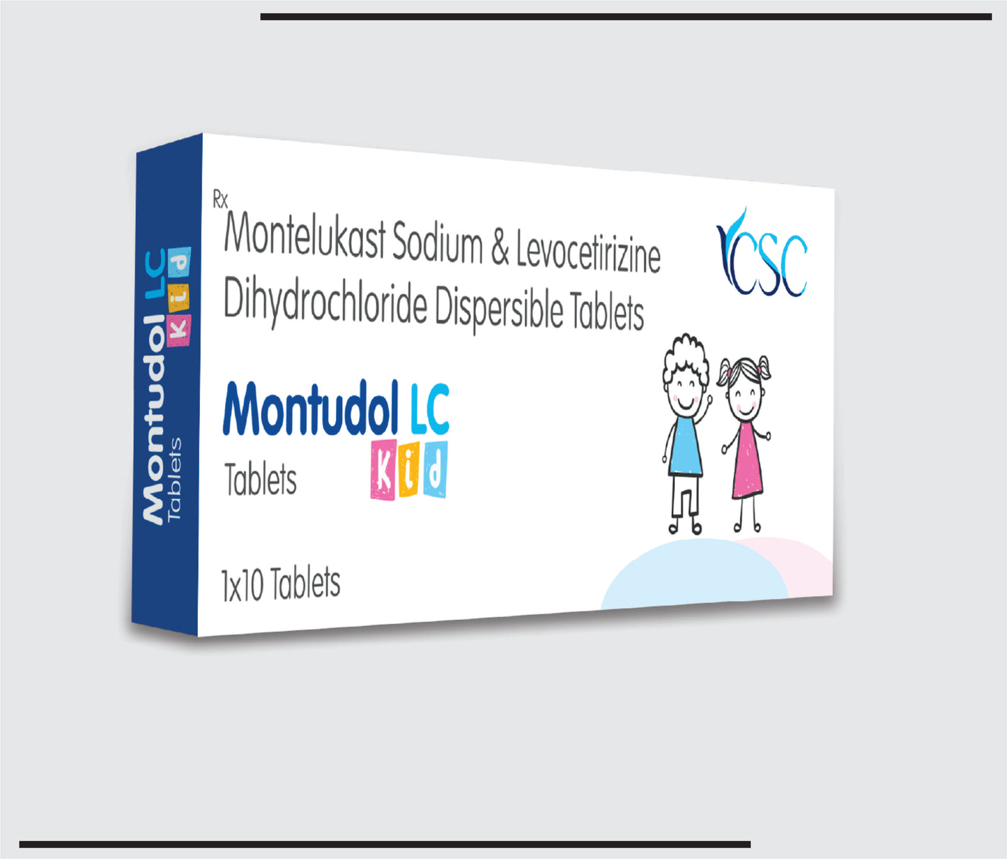 Montudol LC Kid (10x1x10) Levocetirizine 2.5 mg, Montelukast 4 mg by Csc