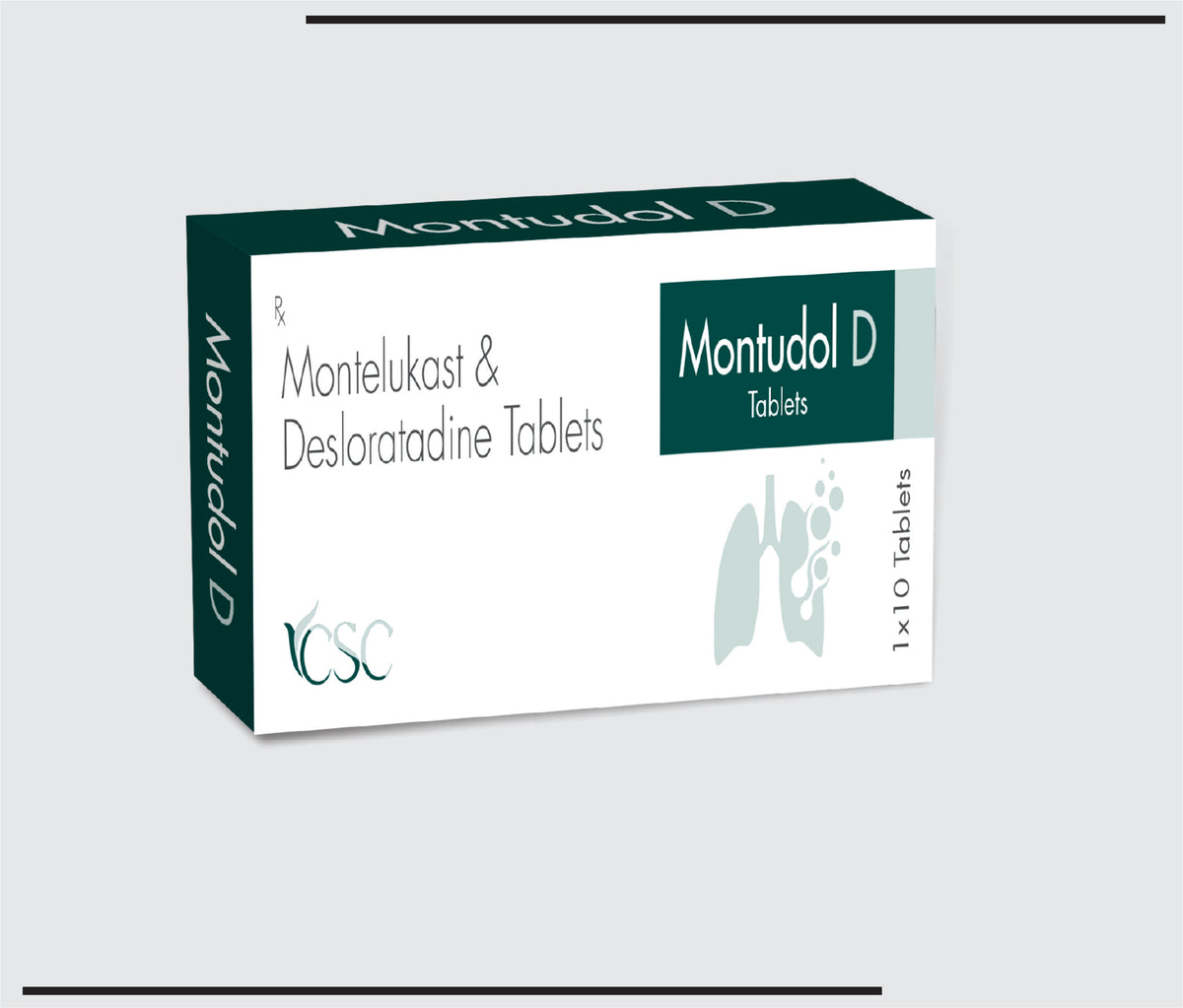 Montudol D (10x1x10) Montelukast 10 mg, Desloratadine 5 mg by Csc