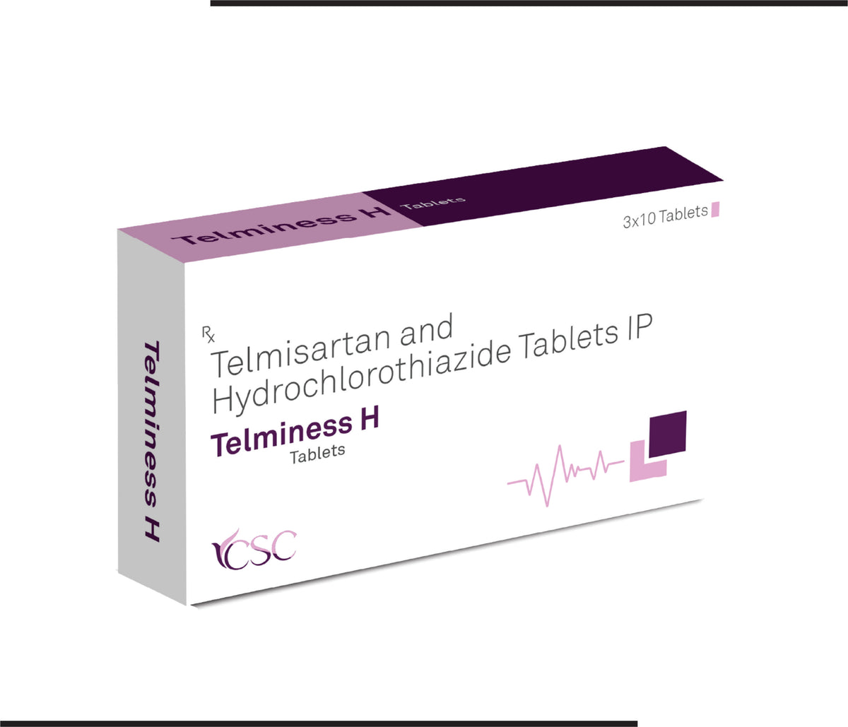 Telminess H (10x3x10) Telmisartan 40 mg, Hydrochlorothiazide 12.5 mg by Csc