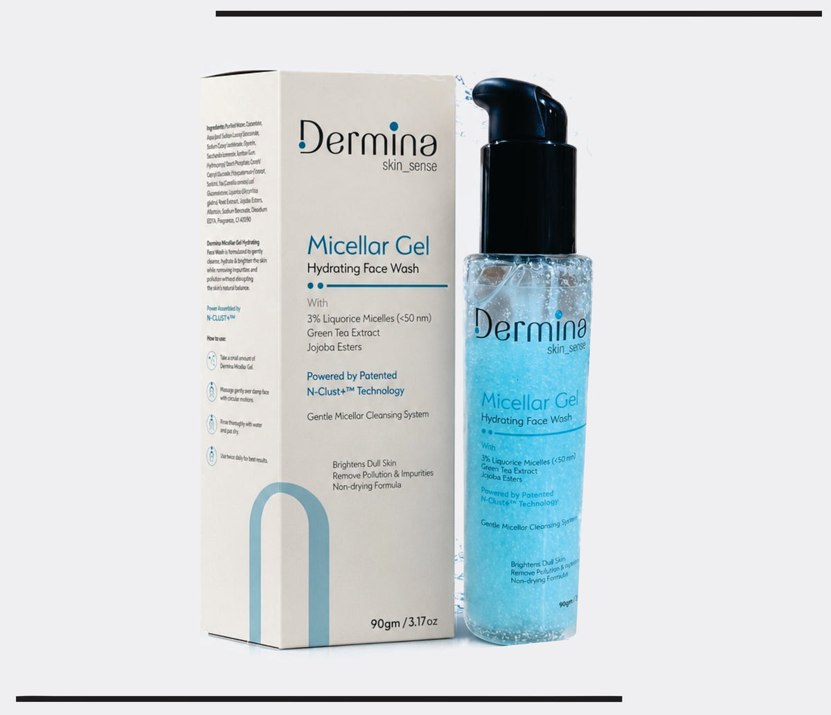 Micellar Gel Hydrating Facewash (90 ml ) Liquorice Micelles 3%, Green Tea Extract, Jojoba Esters Gel by Csc