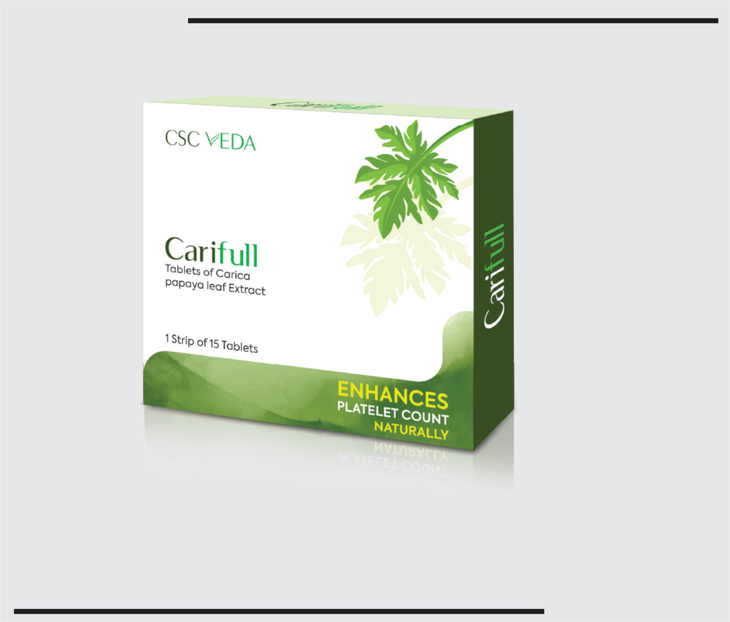 Carifull Tab (1X15) Carica Papaya Leaf Extract Tab by Csc