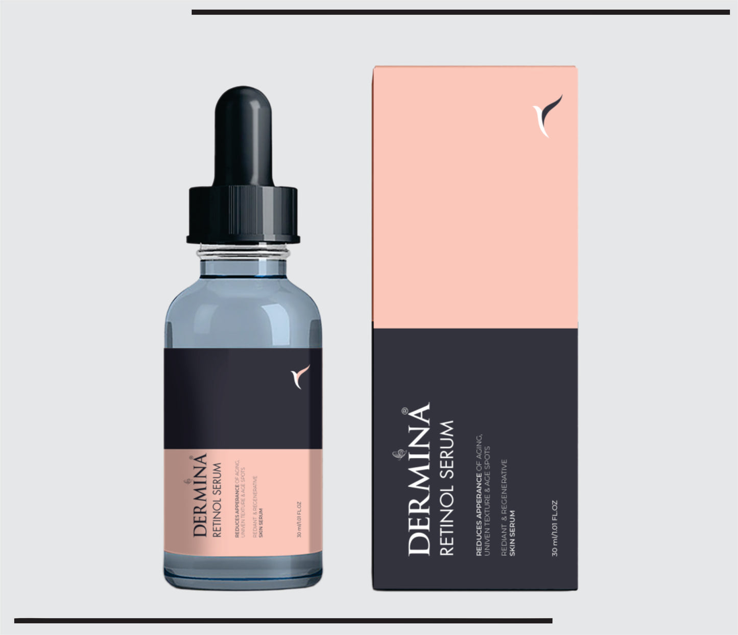 Dermina Retinol Serum 30ml (30 ml) Vitamin A palmitate1.0% , Niacinamide 2.0% and Licorice Extract 0.2%,Mulberry Extract 0.5%, Betaine 0.5% by CSC