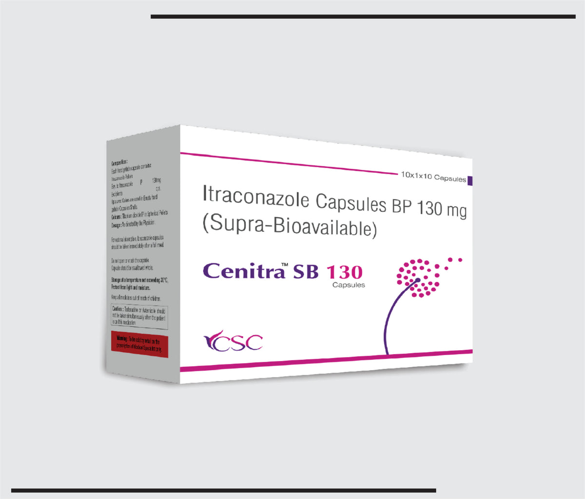 Cenitra SB 130 (10x1x10) Itraconazole 130 mg by Csc