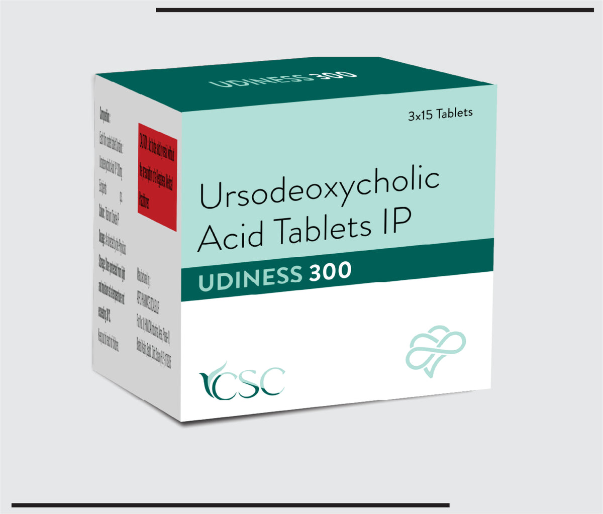 Udiness-300 (5x3x15) Ursodeoxycholic Acid 300 mg by Csc
