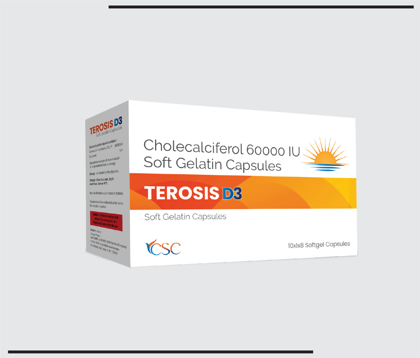 Terosis D3 (10x1x8) Cholecalciferol 60000 IU by CSC