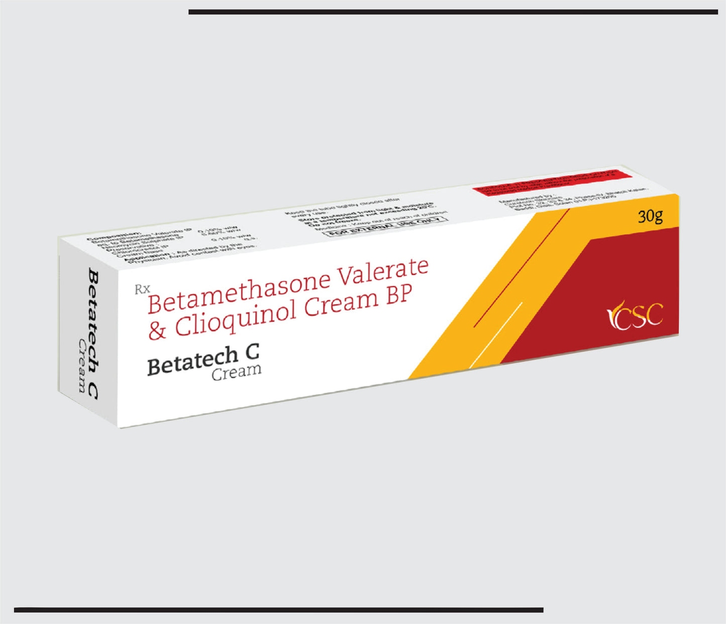 Betatech C Cream (30 gm ) Betamethasone 0.10% w/w + Clioquinol IP 3.00% w/w by CSC