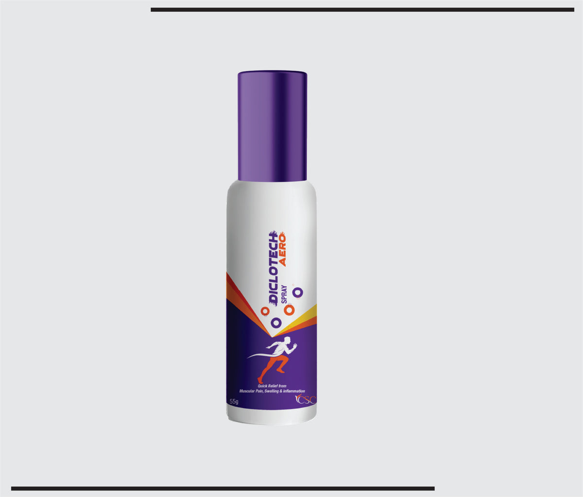 Diclotech Aero Spray (55ml) Diclofenac Sodium 1.0%, Linseed Oil 3.0%, Methyl Salicylate 10%, Menthol 5.0% Spray by Csc