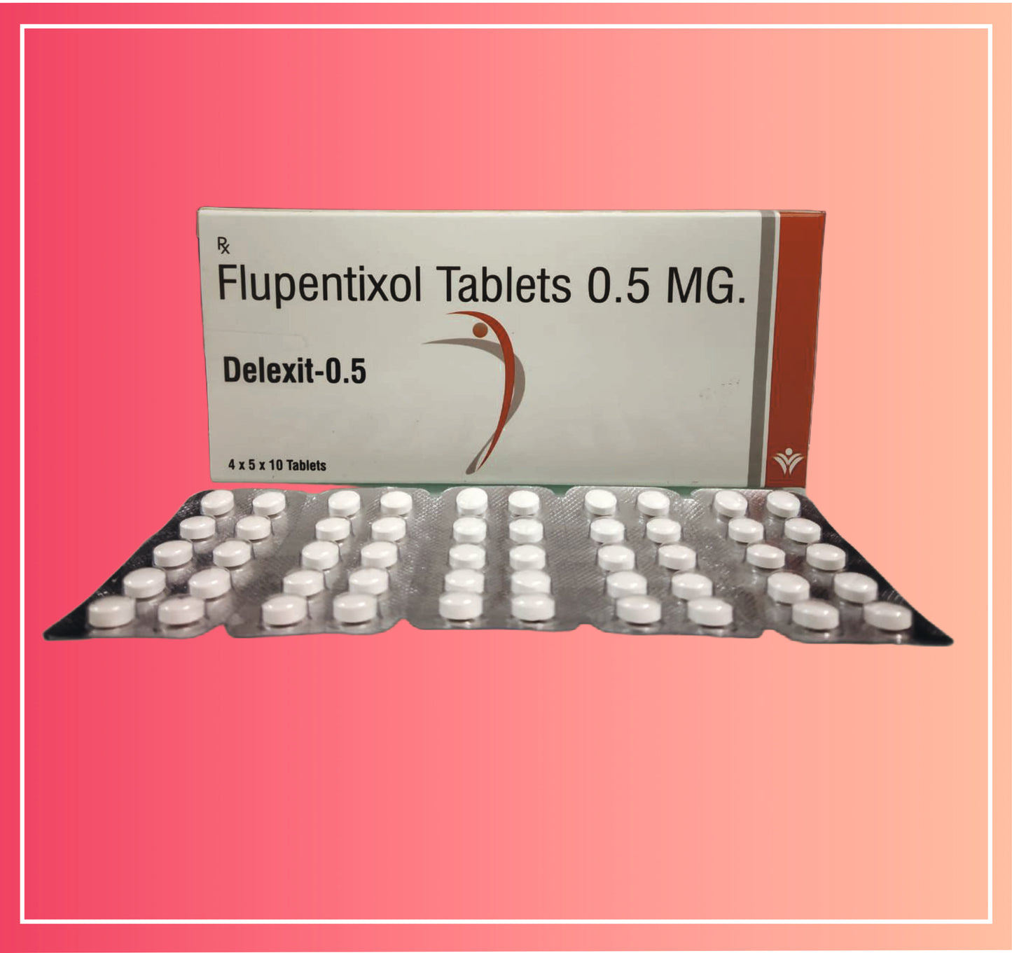 Flupentixol Hcl 0.5 pack of {Rate of 10 Tab} by Dellwich