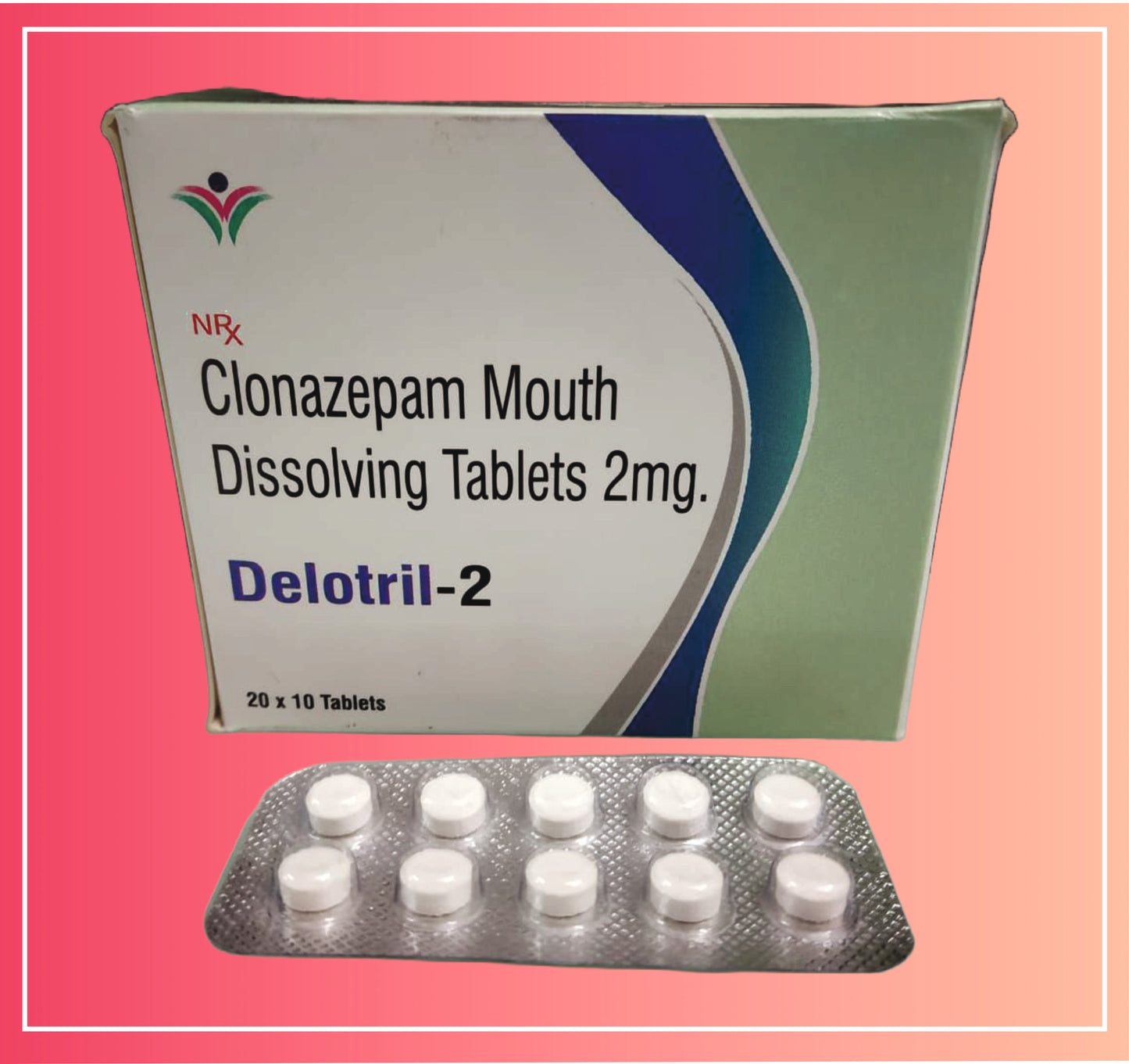 Clonazepam 2 (Md) {Rate of 10 Tab} by Dellwich
