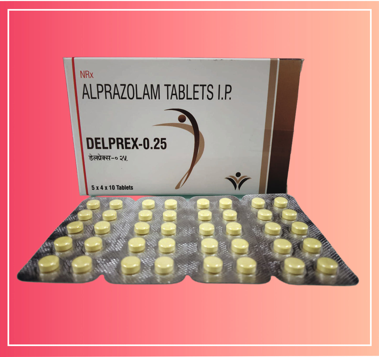 Alprazolam 0.25 {Rate of 10 Tab} by Dellwich
