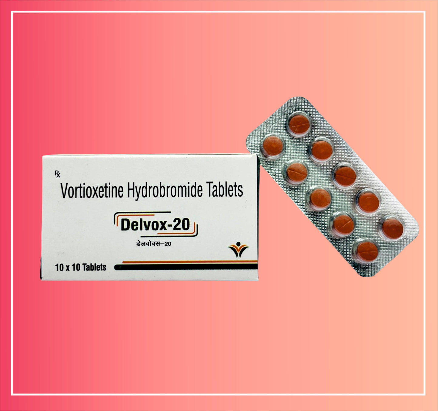 Vortioxetine Hydrobromide 20 {Rate of 10 Tab} by Dellwich
