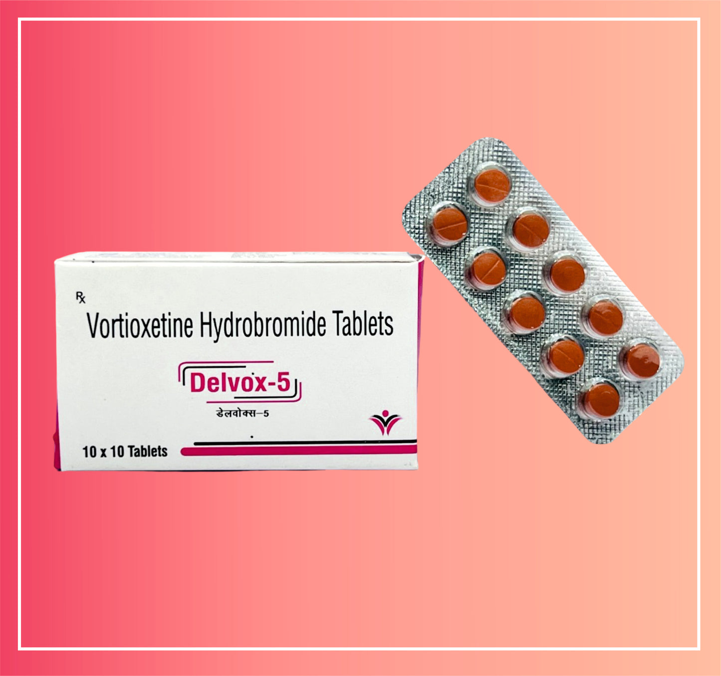 Vortioxetine Hydrobromide 5 {Rate of 10 Tab} by Dellwich
