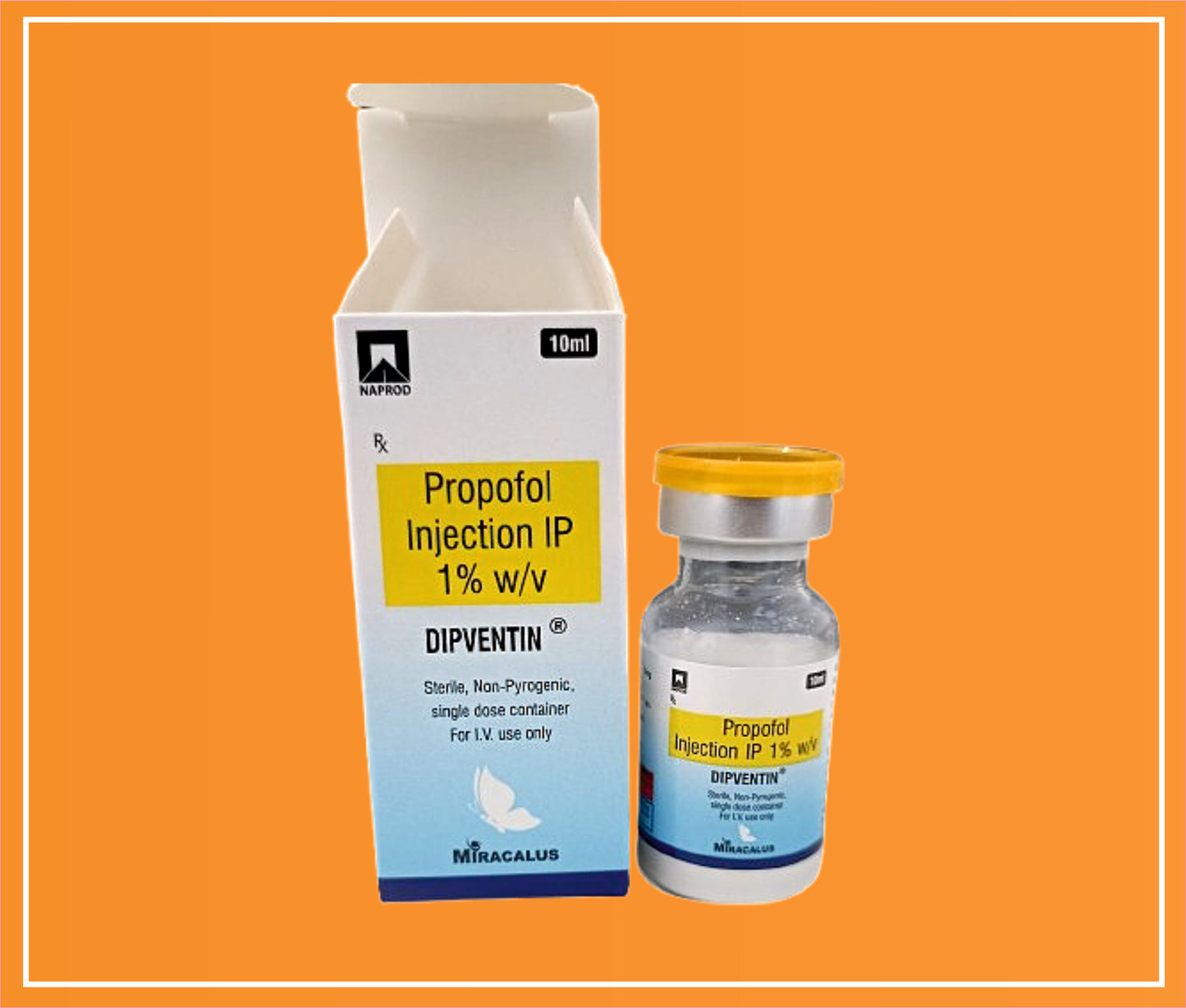 Dipventin 10Ml ( Propofol (1%) ) by Naprod