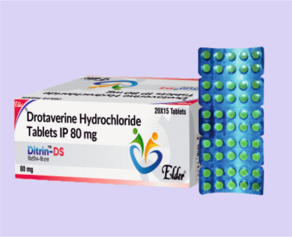 DITRIN DS TABS 15'S ( Aceclofenac 100 mg &Drotavarine 80mg ) by Elder