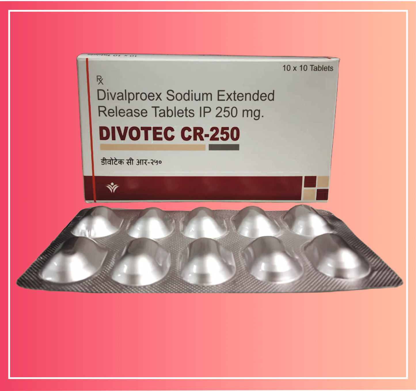 Divalproex Sodium Eq. To Valproic Acid 250 {Rate of 10 Tab} by Dellwich