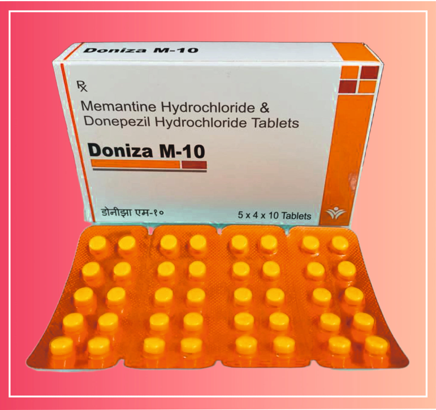 Donepezil Hcl 5, Memantine Hcl 10 pack of 5x4x10 Tab by Dellwich