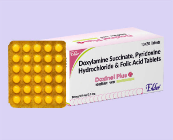 DOXINEL PLUS TABS 30'S ( Doxylamine Succinate 10mg,Pyridoxine 10mg ) by Elder