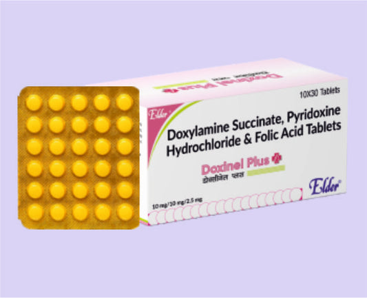 DOXINEL PLUS TABS 30'S ( Doxylamine Succinate 10mg,Pyridoxine 10mg ) by Elder