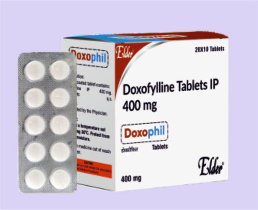 DOXOPHIL 400 TABS 10'S ( Doxofylline 400mg ) by Elder