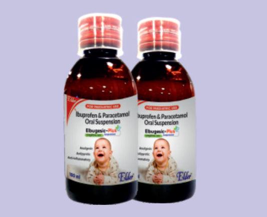 ELBUGESIC PLUS SUSP (L) 100ML ( Ibuprofen 100 mg & Paracetamol 162.5 mg ) by Elder