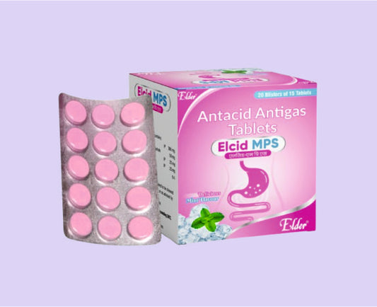 ELCID MPS  TAB (MINT) 15'S ( Magnesium Aluminium 50mg, Dried Aluminium Hydroxide Gel IP 300mg, Magnesium Hydroxide IP 25mg, Simethicone 25mg ) by Elder