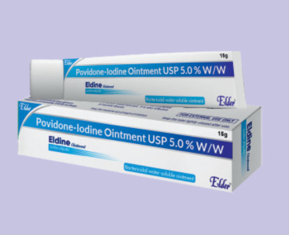 ELDINE 5%  OINTMENT 15GM ( Povidone Iodine Solution 5% ) by Elder