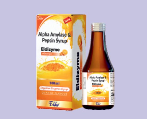 ELDIZYME SYP (S) 100ML ( Alpha Amylase (1:2000) 18.75 mg , Pepsin (1:3000) 12.50 mg ) by Elder